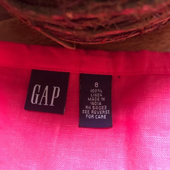 GAP linen button detail pink skirt - Picture 4 of 4